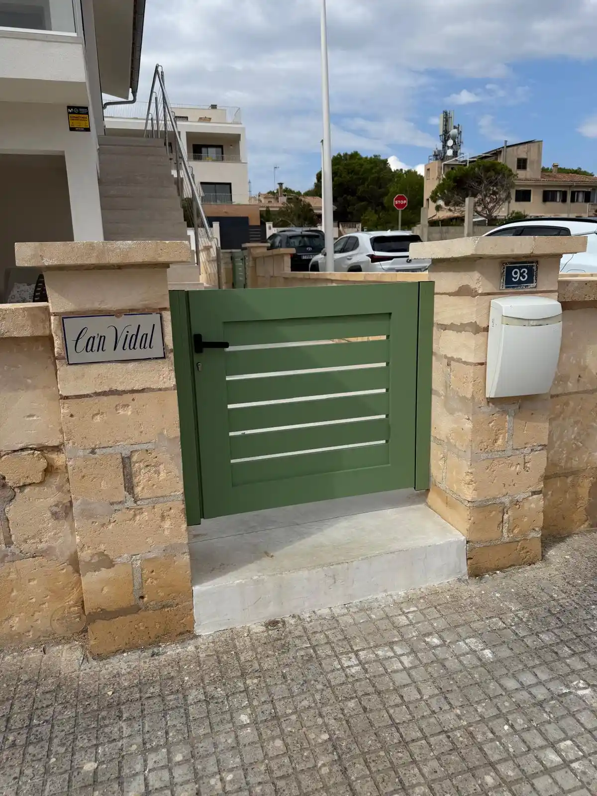 project-2 Puerta peatonal verde
